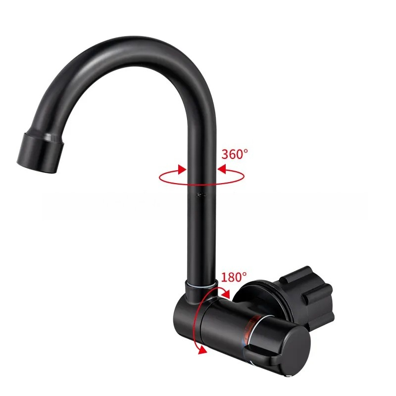 Basin Mixer Tap - Zwarte opvouwbare RV-kraan voor camperkeuken, intrekbare