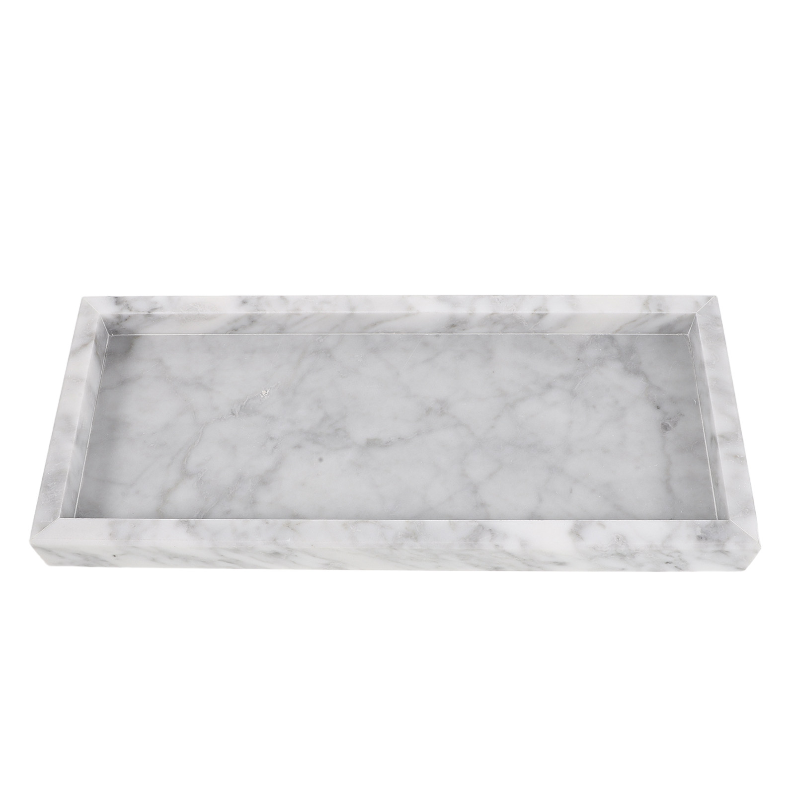 Home Bathroom Organizer - Marmeren dienblad rechthoekig voor badkamer, keuken,