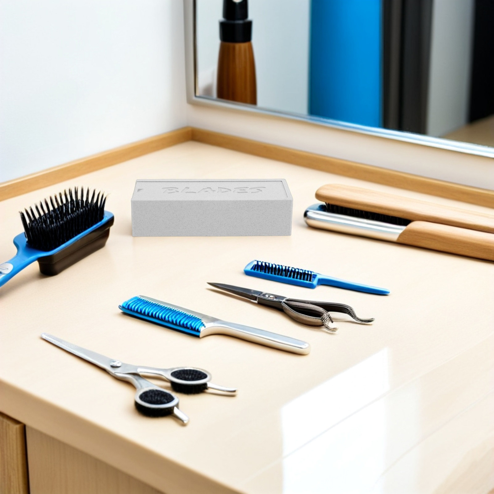 Home Bathroom Organizer - Witte dubbele opbergkoffer voor scheermesjes, scheermeshouder
