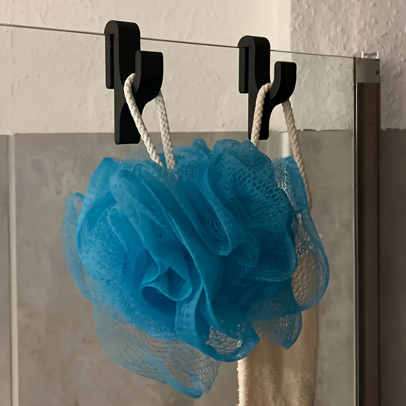 Home Essentials Bathroom Storage - Set van 2 witte/zwarte haken voor