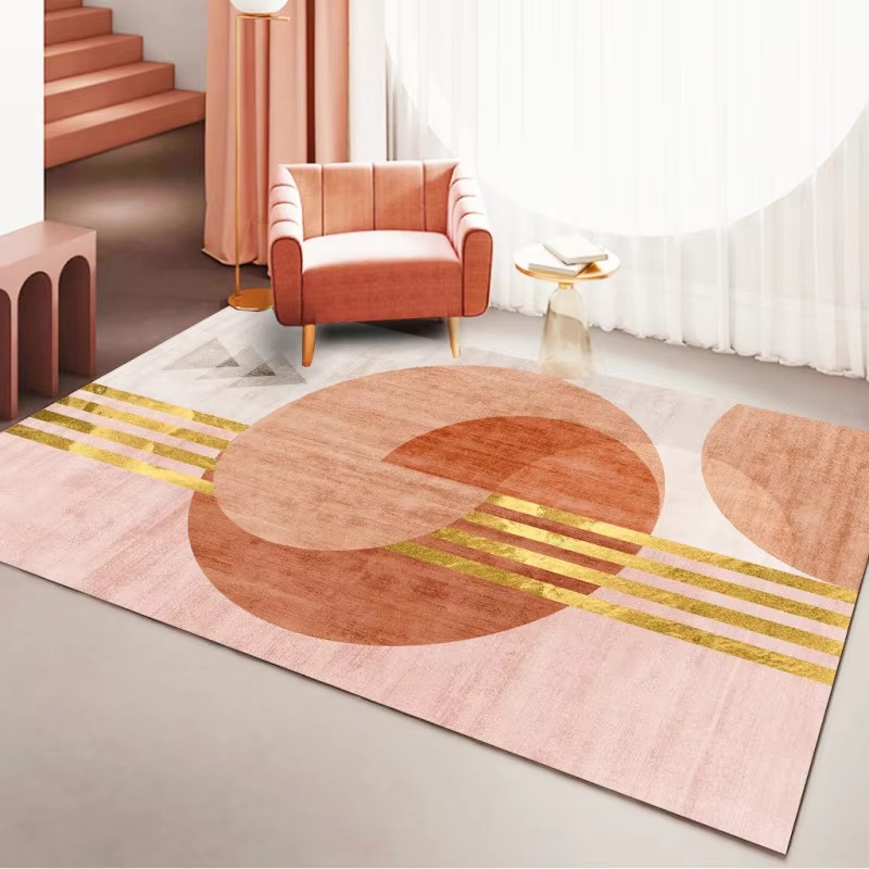 Home Bathroom Trends - VIKAMA abstracte vloerkleed in macaronkleuren voor