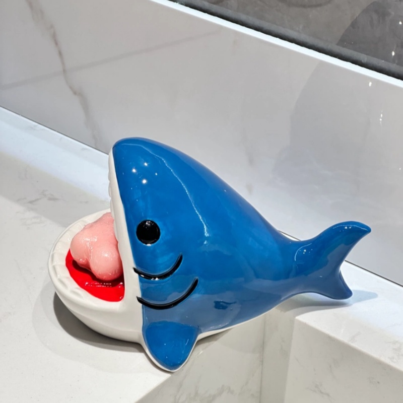 Leuke Cartoon Grote Mond Haai  - Home Edit Bathroom Storage recensie en prijs