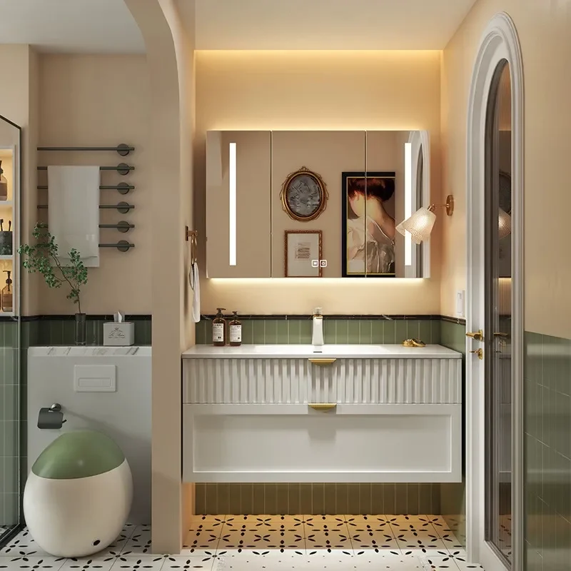 Badkamermeubel in crèmestijl m - Home Bathroom Vanity Combo recensie en prijs