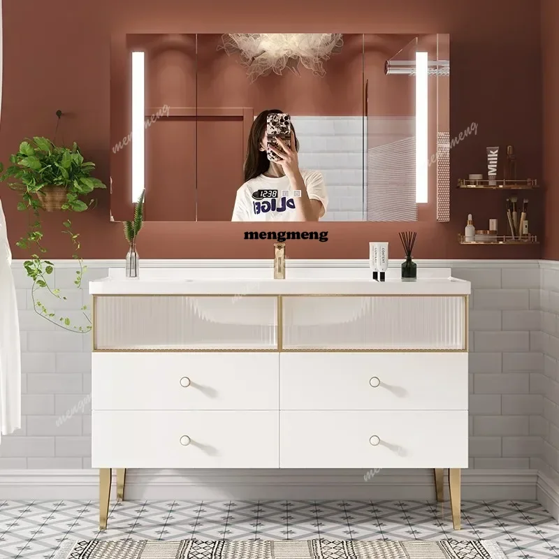 Eenvoudige moderne luxe badkam - Home Bathroom Vanity Combo recensie en prijs