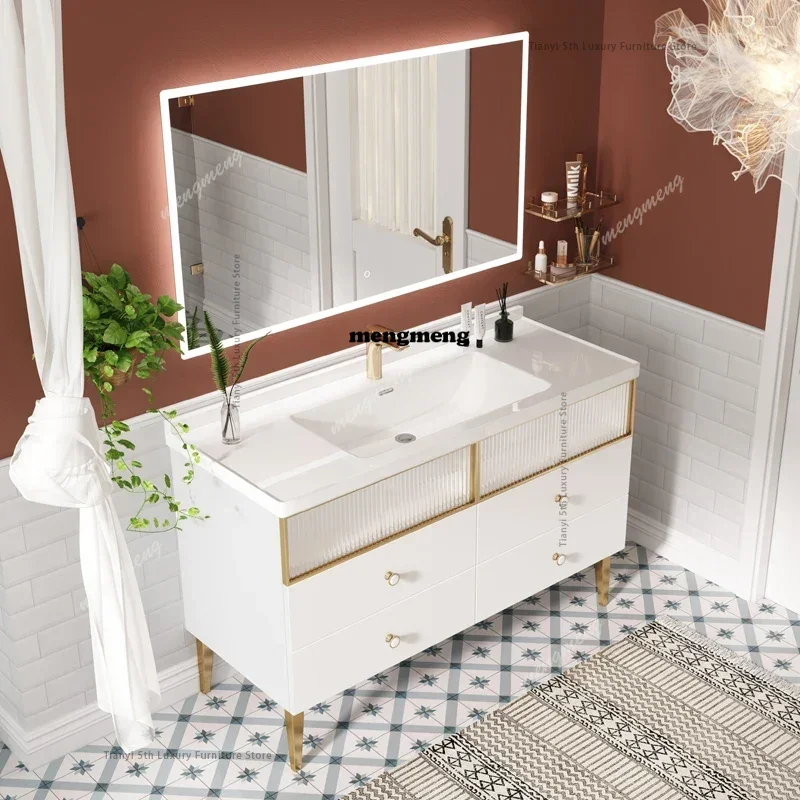 Eenvoudige moderne luxe badkam - Home Bathroom Vanity Combo recensie en prijs